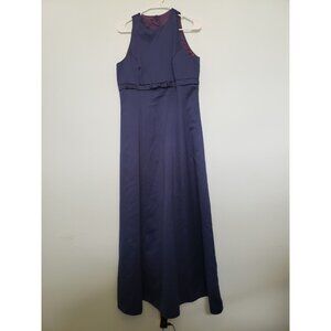 Scott McClintock Women 12 Formal Dress Prom Dark Blue Sleeveless Maxi Bridesmaid